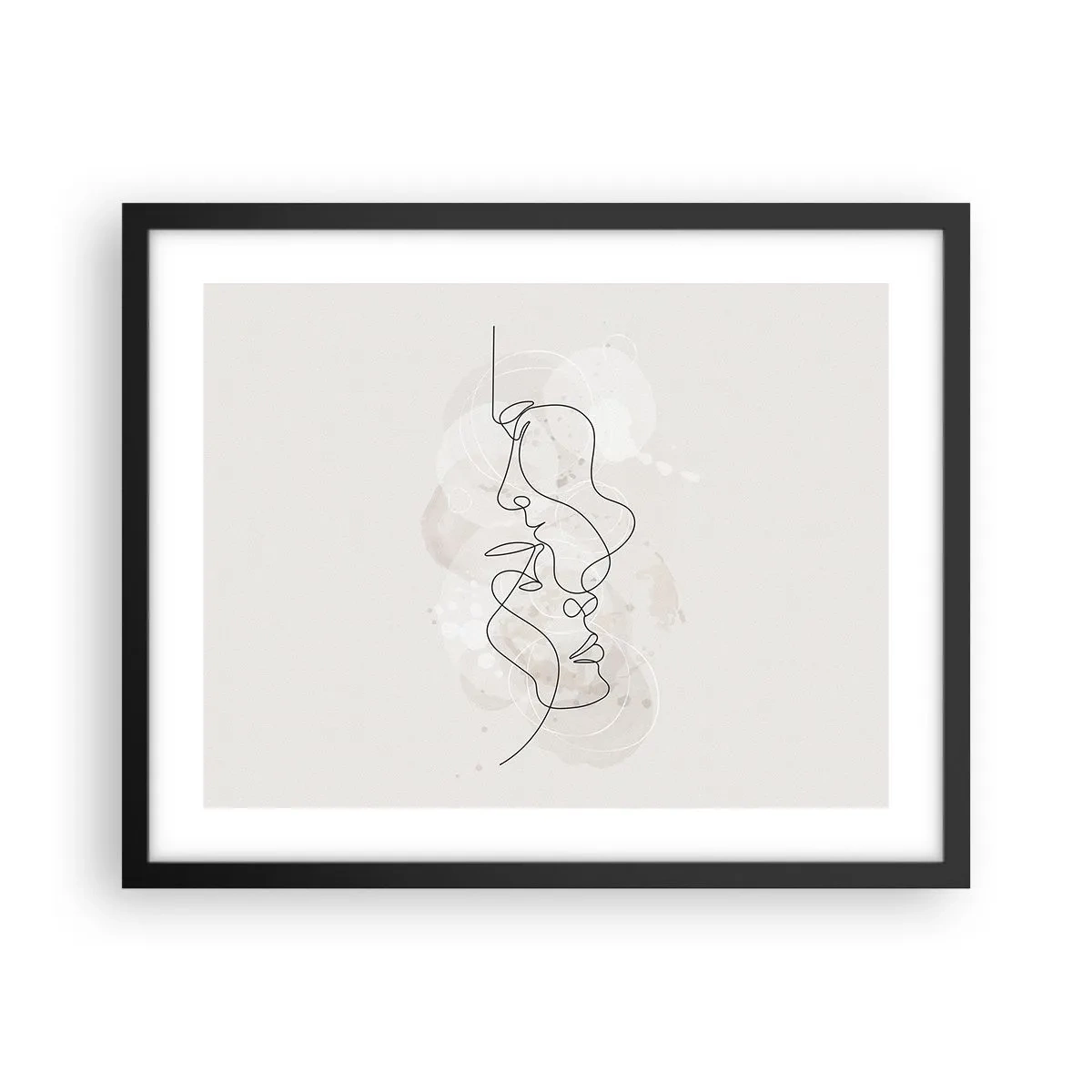 Affisch i svart ram - Tilltrasslade i famn - 50x40 cm