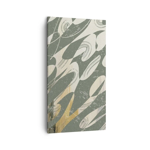 Canvastavla - Bild på duk - Rytmisk abstraktion - 45x80 cm