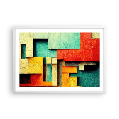 Affisch i vit ram - Festival av räta vinklar - 70x50 cm