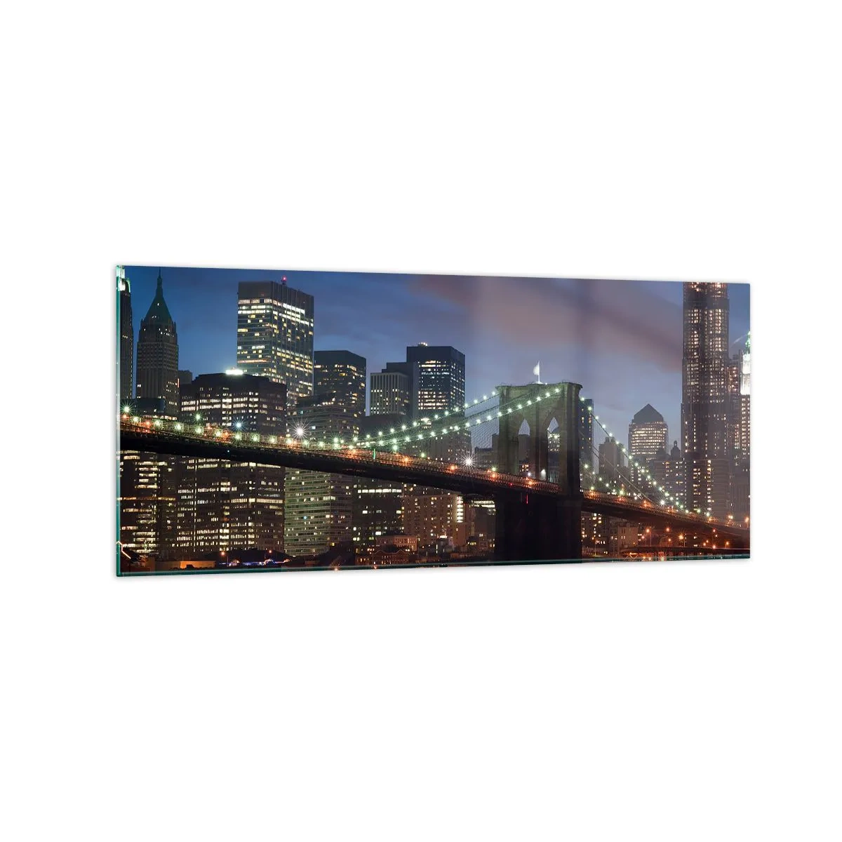 Glastavla - Bild på glas - Glödande natt - 120x50 cm