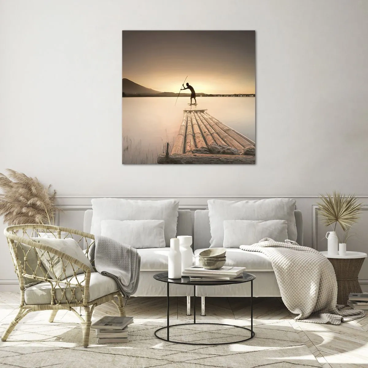 Glastavla - Bild på glas - Före avkoppling - 70x70 cm