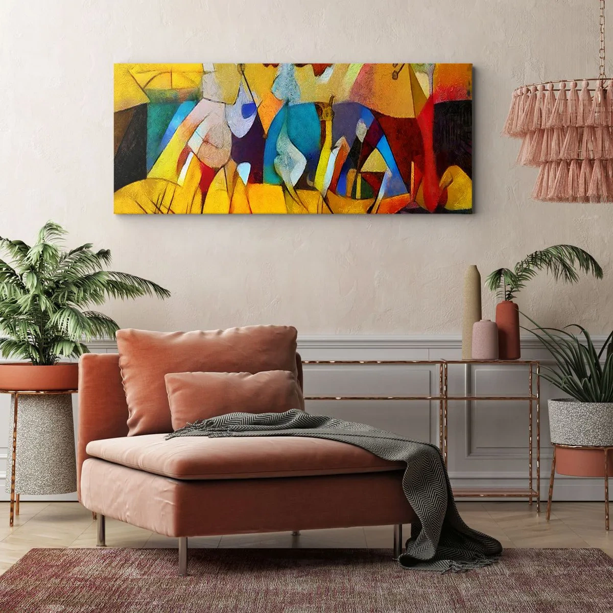 Canvastavla - Bild på duk - Sol - liv -glädje - 100x40 cm