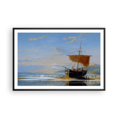 Affisch i svart ram - Vatten, jord, luft - 91x61 cm