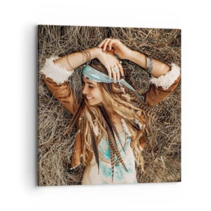 Canvastavla - Bild på duk - På väg till kärlekens sommar - 70x70 cm