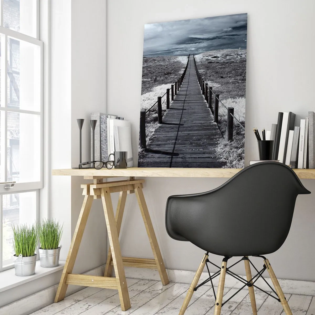 Glastavla - Bild på glas - Precis vid kusten - 50x70 cm