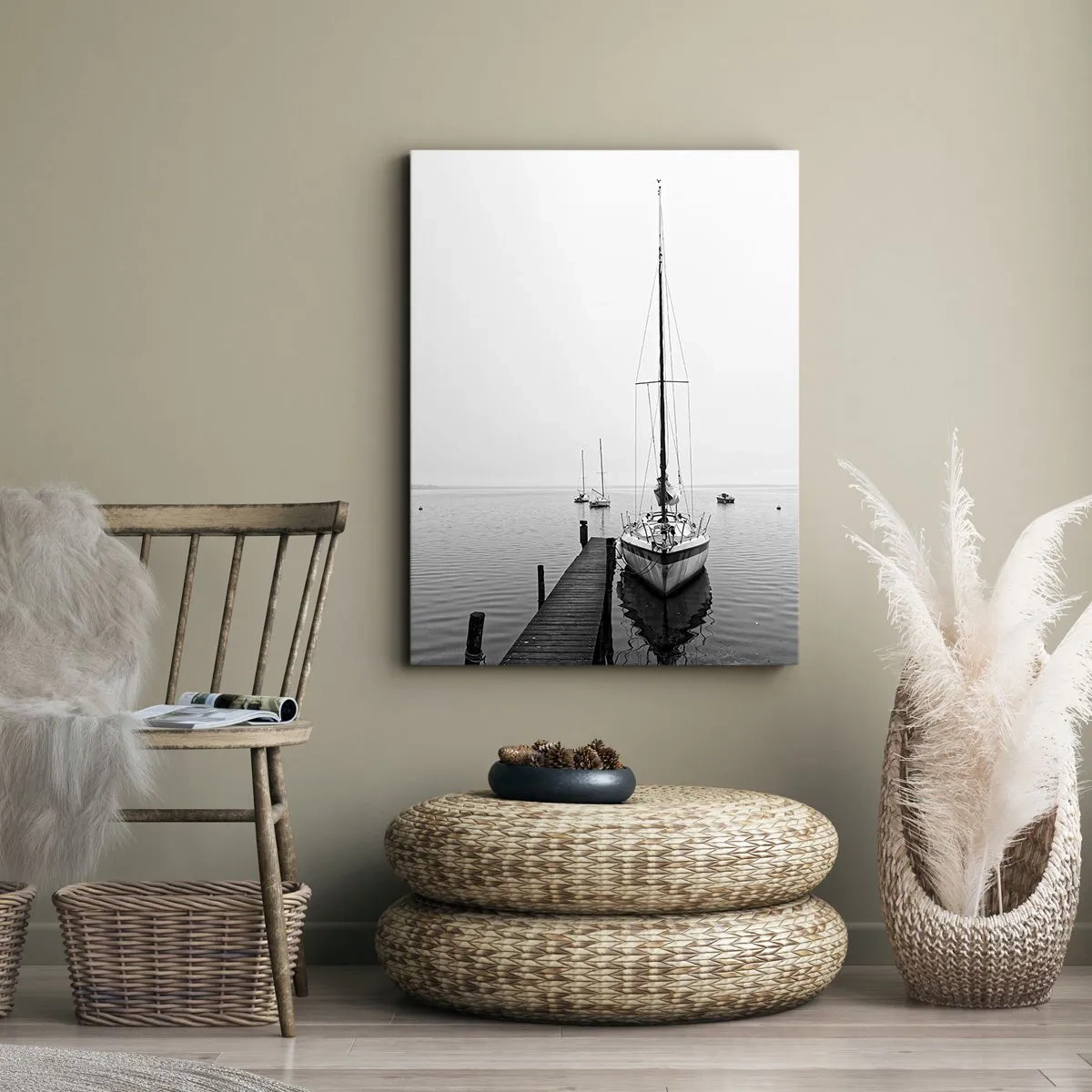 Canvastavla - Bild på duk - Redo att ge sig iväg - 65x120 cm