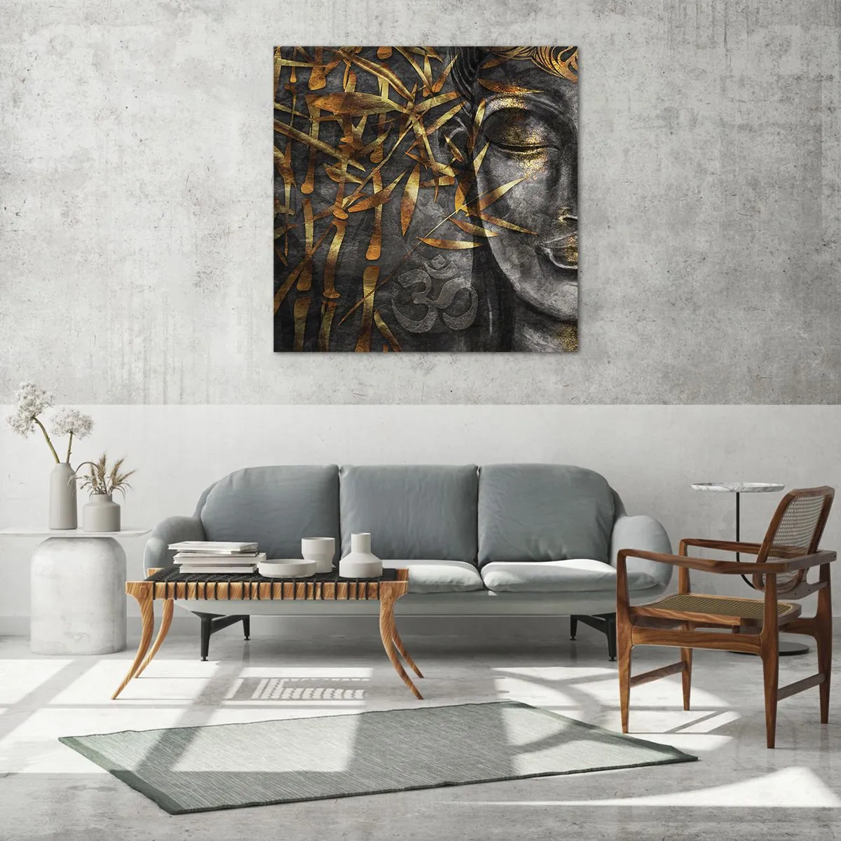 Glastavla - Bild på glas - Känn lugnet - 70x70 cm