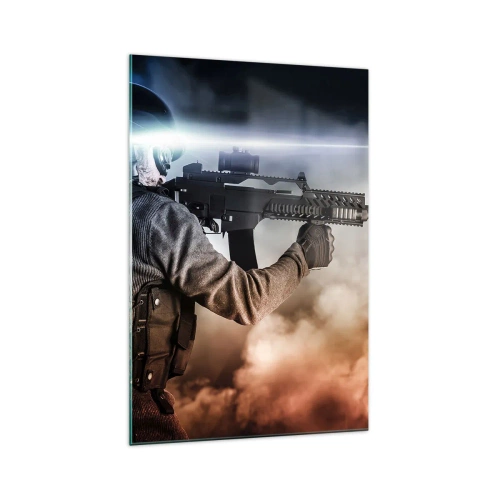 Glastavla - Bild på glas - Helt enkelt en hjälte - 70x100 cm