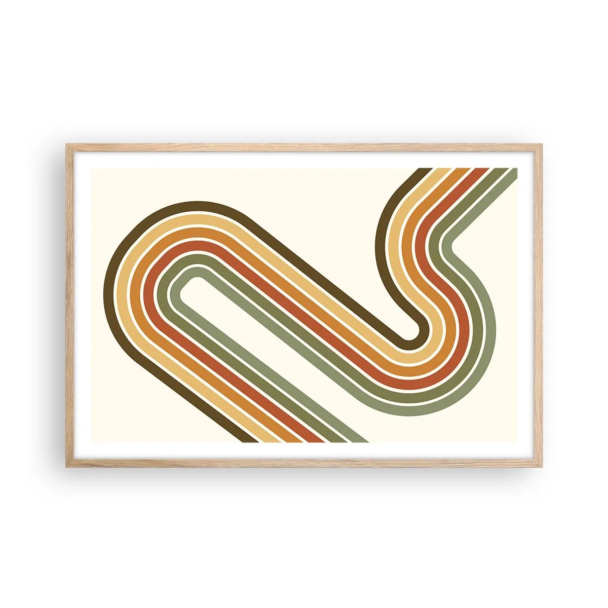 Affisch i ram av ljusek - Zig-zack mot målet - 91x61 cm