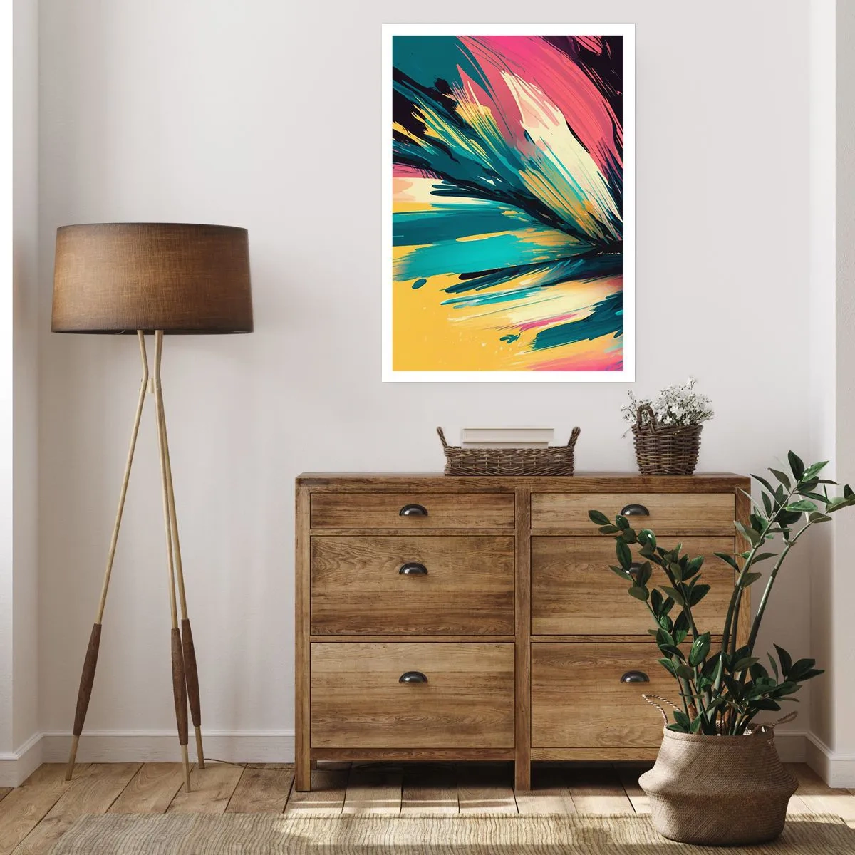 Affisch - Komposition - en explosion av glädje - 70x100 cm