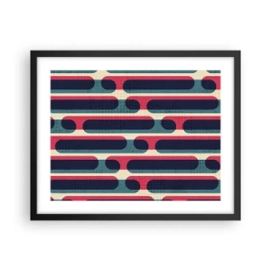 Affisch i svart ram - In och framåt - 50x40 cm