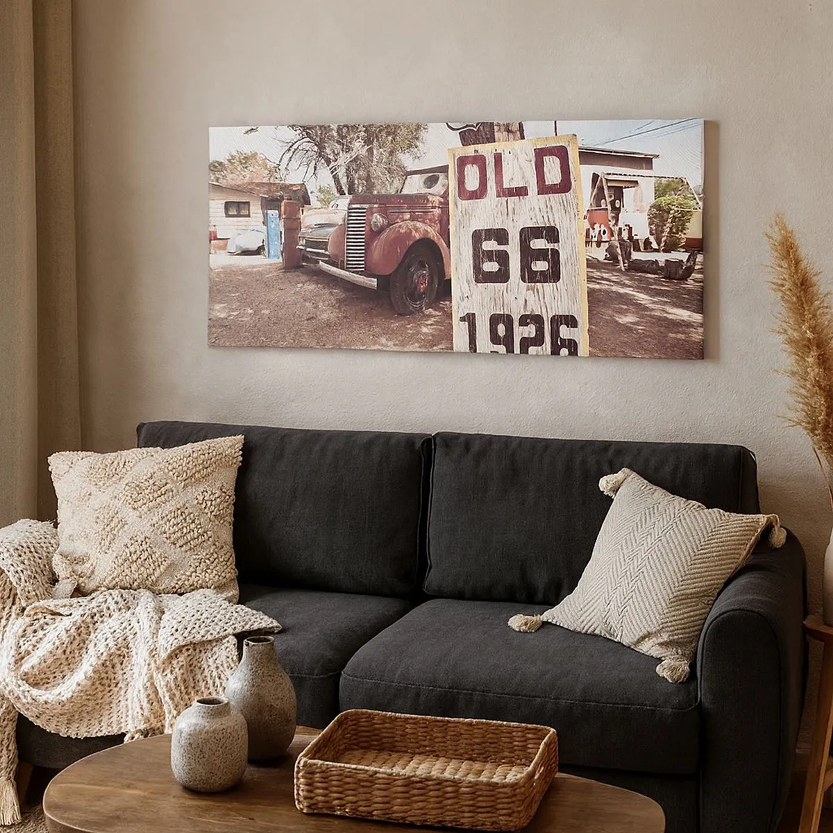 Canvastavla - Bild på duk - Amerikanska provinsens legend - 100x40 cm