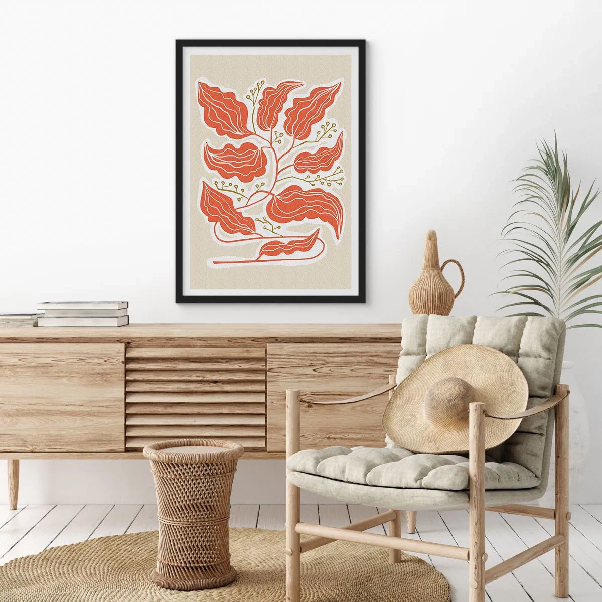 Affisch i svart ram - Folkligt och naturligt - 61x91 cm