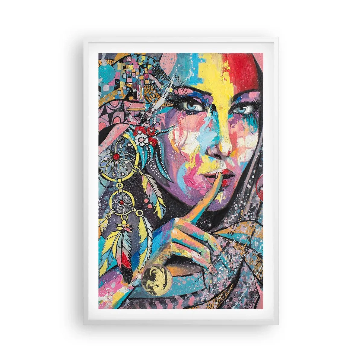 Affisch i vit ram - Var tyst tills du förstår - 61x91 cm