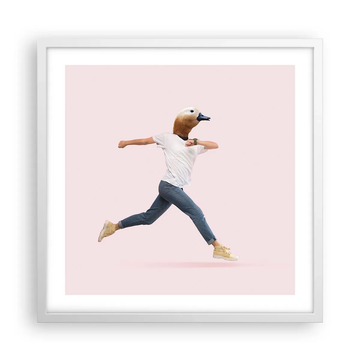 Affisch i vit ram - En nypa absurd - 50x50 cm