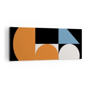 Canvastavla - Bild på duk - Geometriska figurer - 100x40 cm