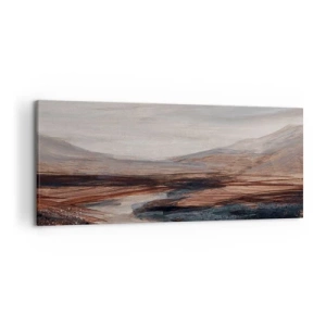 Canvastavla - Bild på duk - Fridfull dal - 120x50 cm