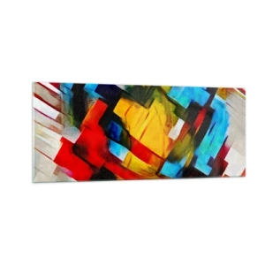 Glastavla - Bild på glas - Färgmix - 100x40 cm