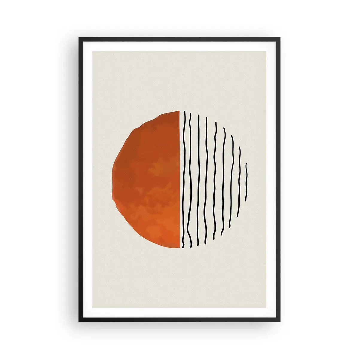 Affisch i svart ram - I japansk stämning - 70x100 cm