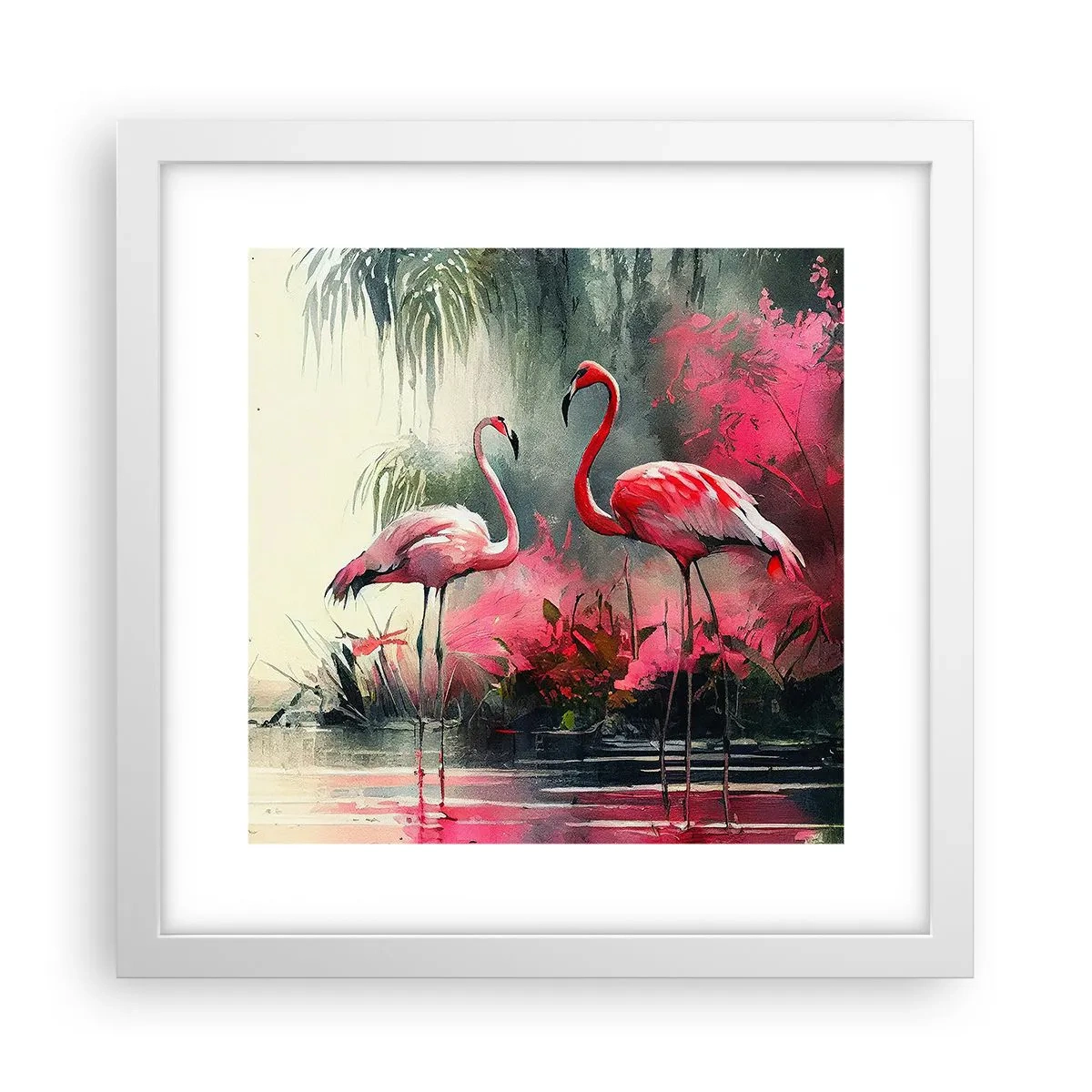 Affisch i vit ram - En lektion i naturlig charm - 30x30 cm