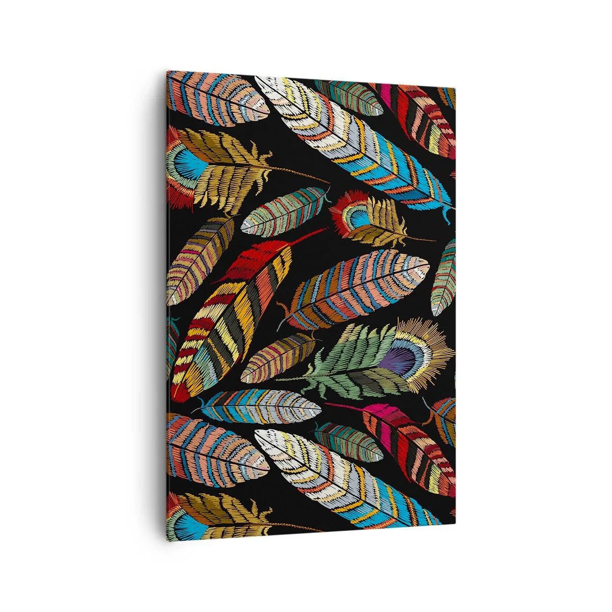 Canvastavla - Bild på duk - Fågelkarneval - 70x100 cm