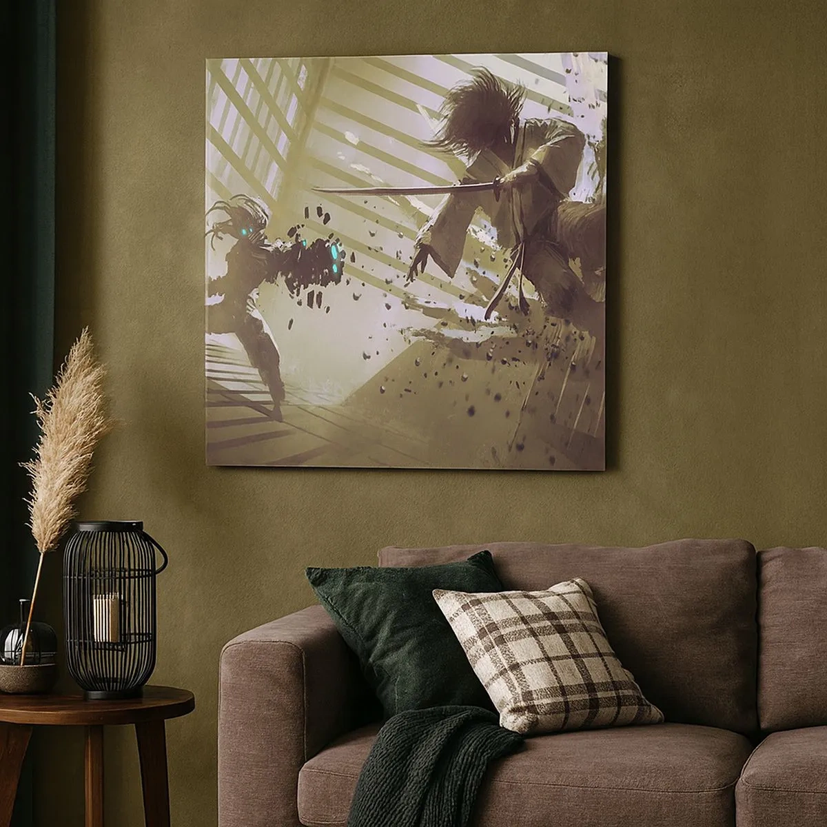 Canvastavla - Bild på duk - Du kan också bli samuraj - 30x30 cm