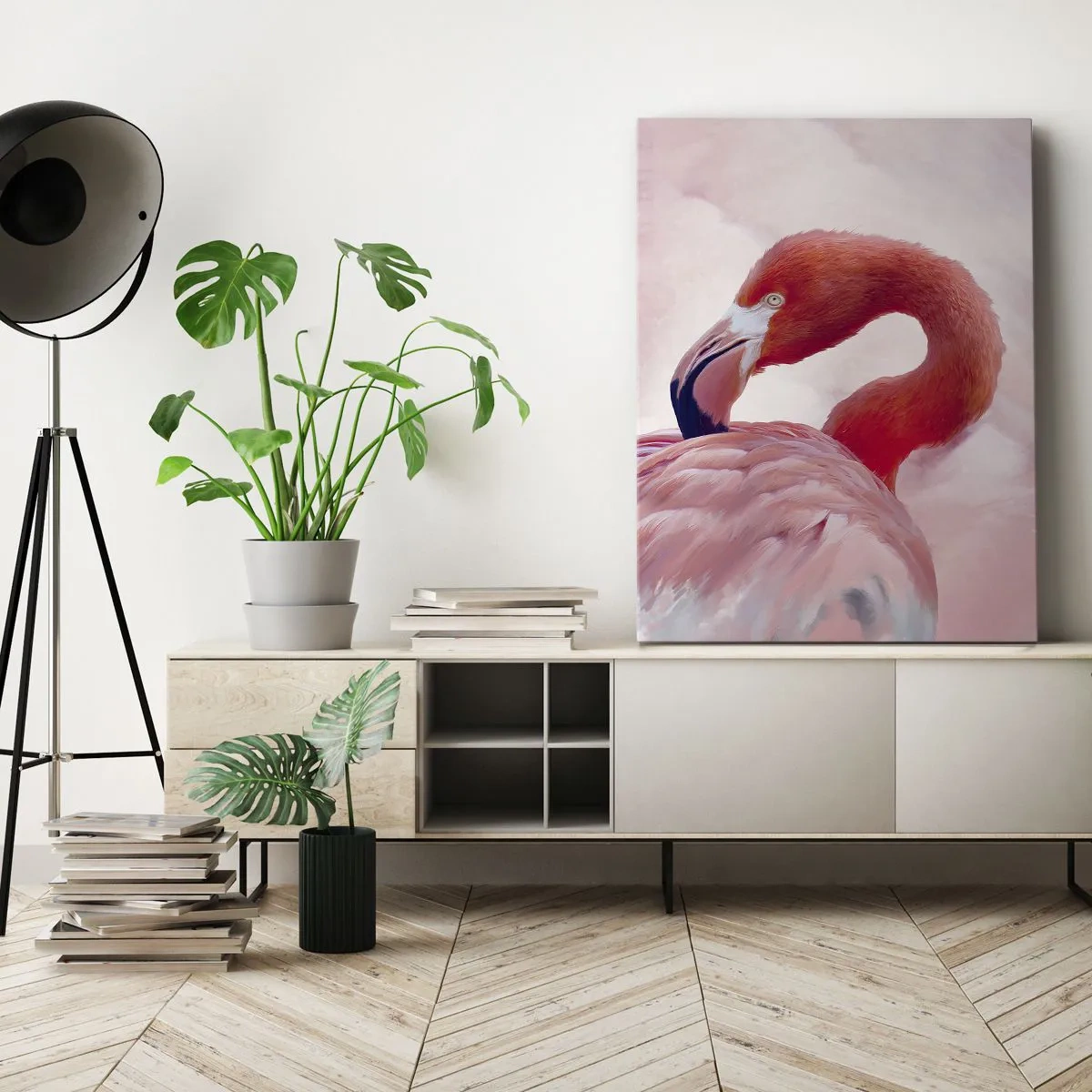 Canvastavla - Bild på duk - Fågelns skönhet - 45x80 cm