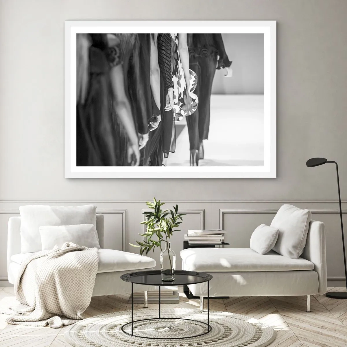 Affisch i vit ram - En elegant parad - 50x40 cm