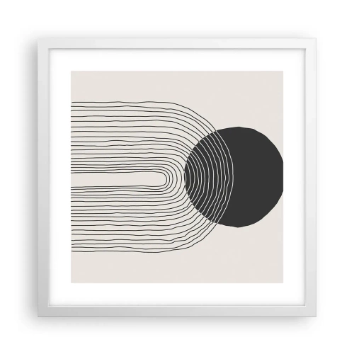 Affisch i vit ram - Darr och säkerhet - 40x40 cm