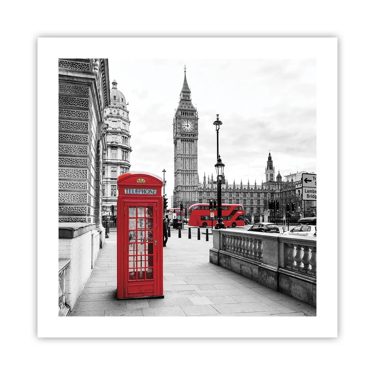 Affisch - London utan tvekan - 50x50 cm