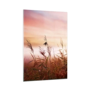 Glastavla - Bild på glas - Drakar, maskrosor, vind - 80x120 cm
