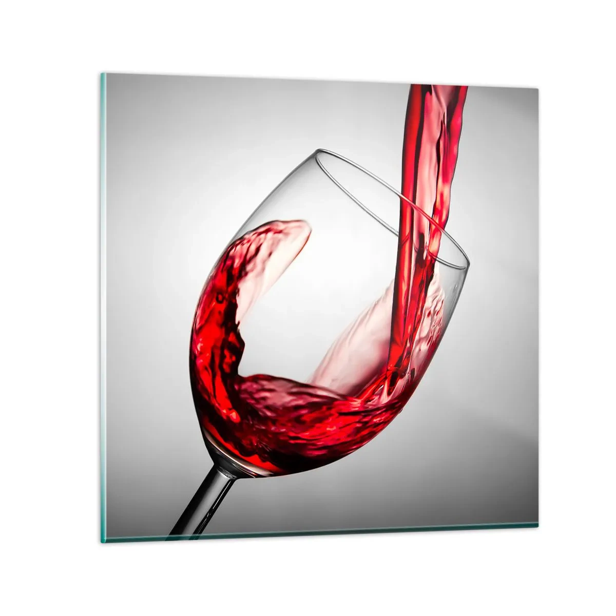 Glastavla - Bild på glas - Färg - rörelse - ljud - 30x30 cm