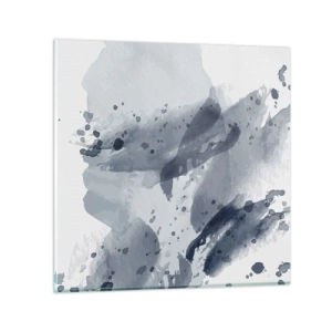 Glastavla - Bild på glas - Studie om vattnets natur - 50x50 cm