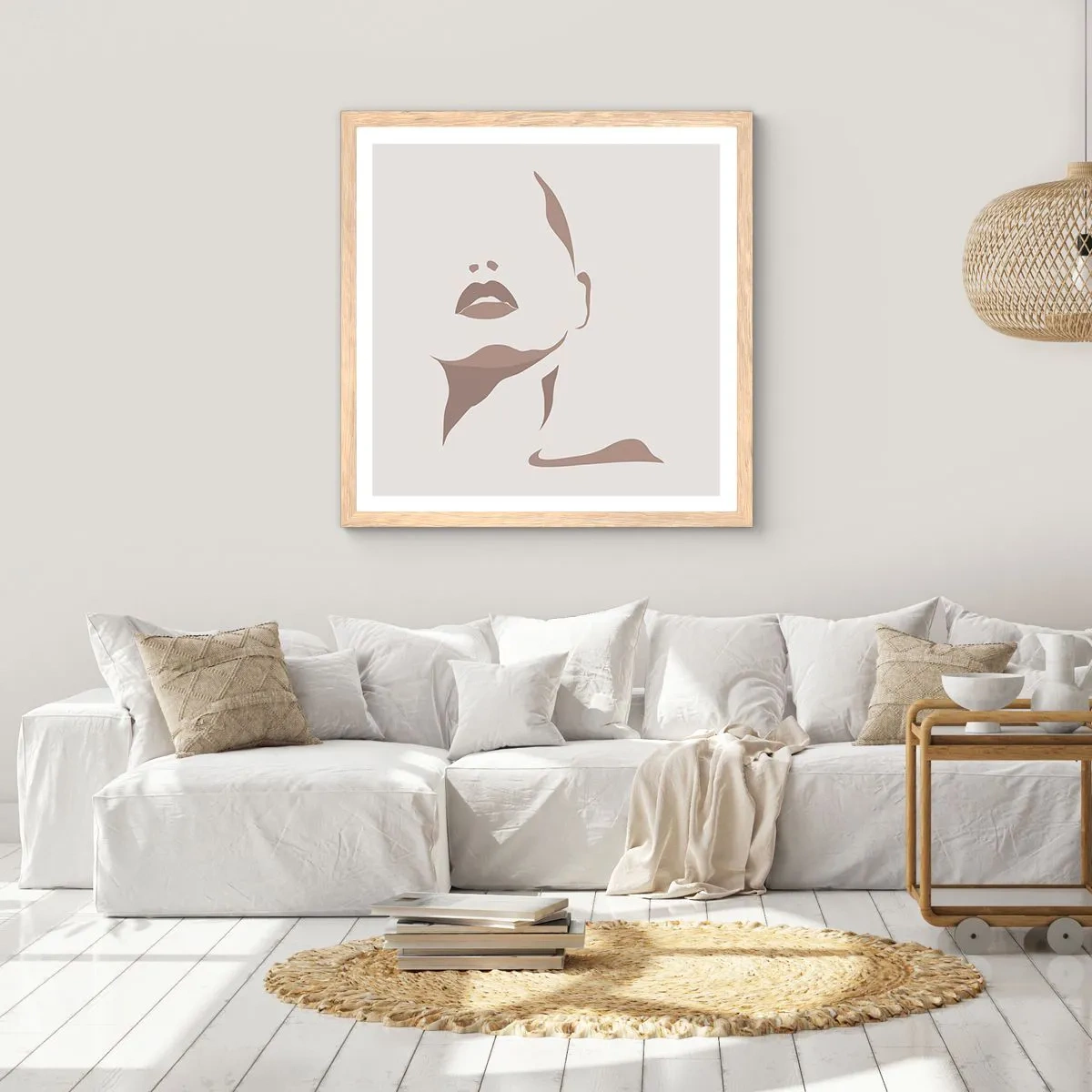 Affisch i ram av ljusek - Skapad av ljus och skugga - 30x30 cm