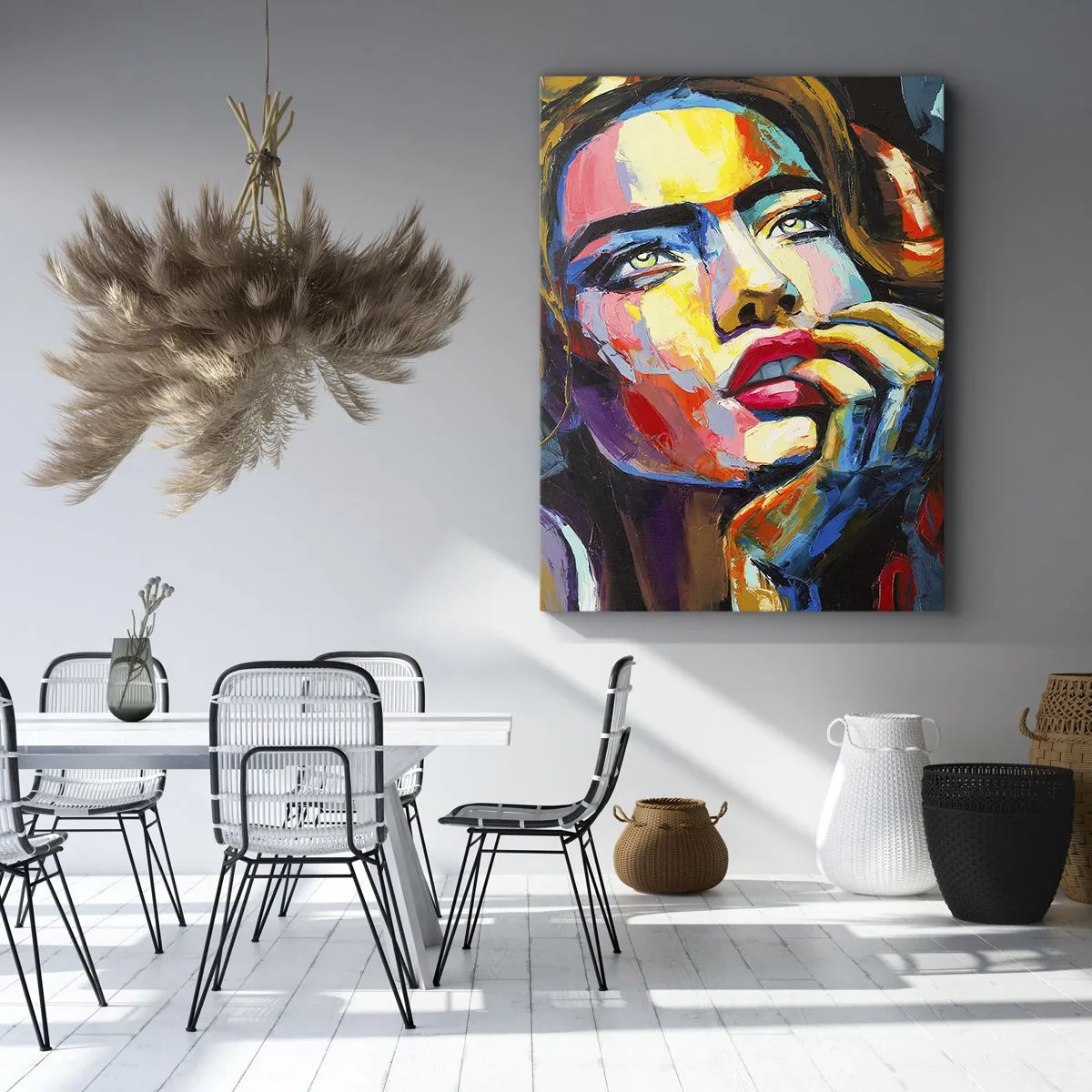 Canvastavla - Bild på duk - Drömmar seglar i himlen som fåglar - 55x100 cm