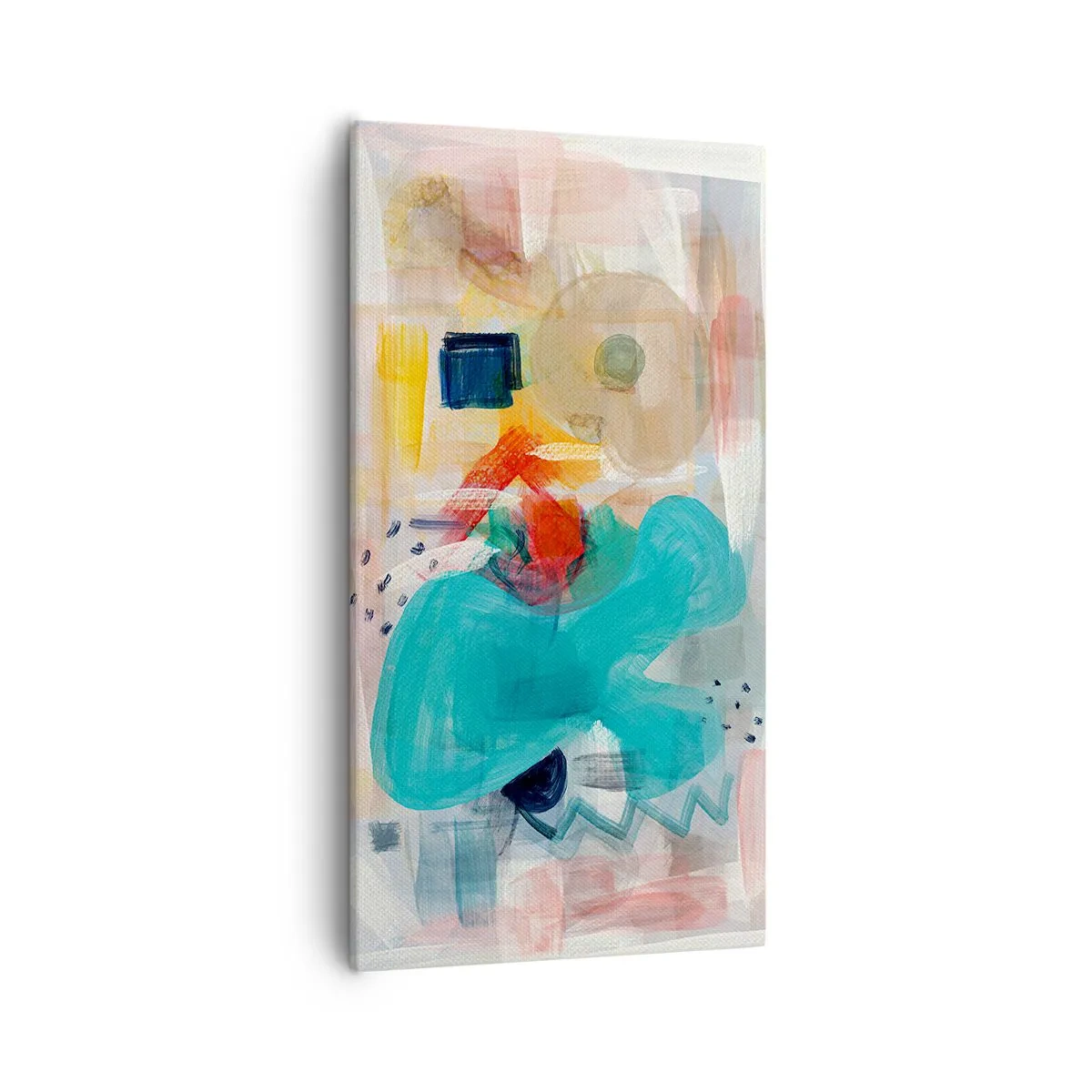 Canvastavla - Bild på duk - Ett färgglatt spel - 55x100 cm