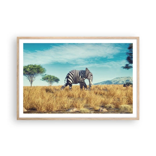 Affisch i ram av ljusek - Grått är ute - 91x61 cm