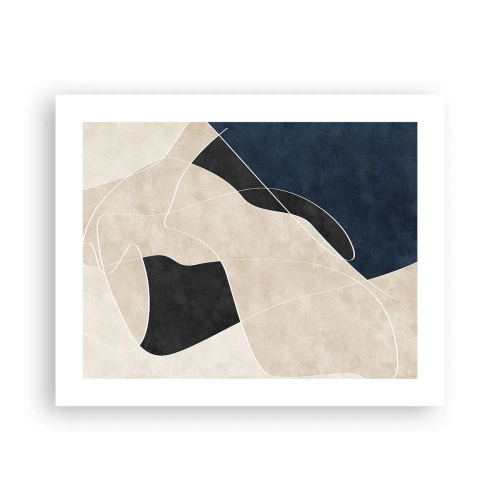 Affisch - Abstrakt komposition - färgkontrast - 50x40 cm