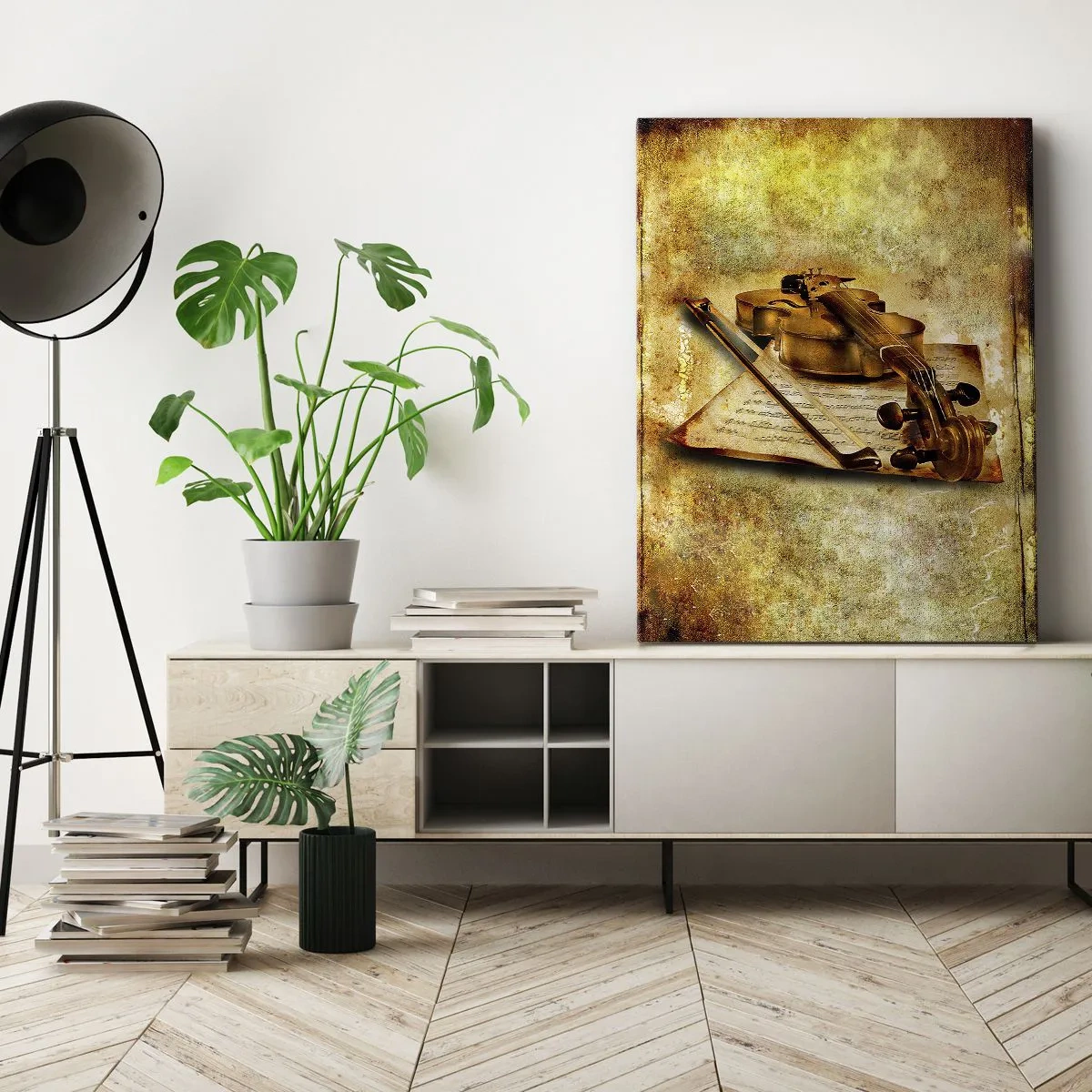 Canvastavla - Bild på duk - Violspelare sökes nu - 50x70 cm