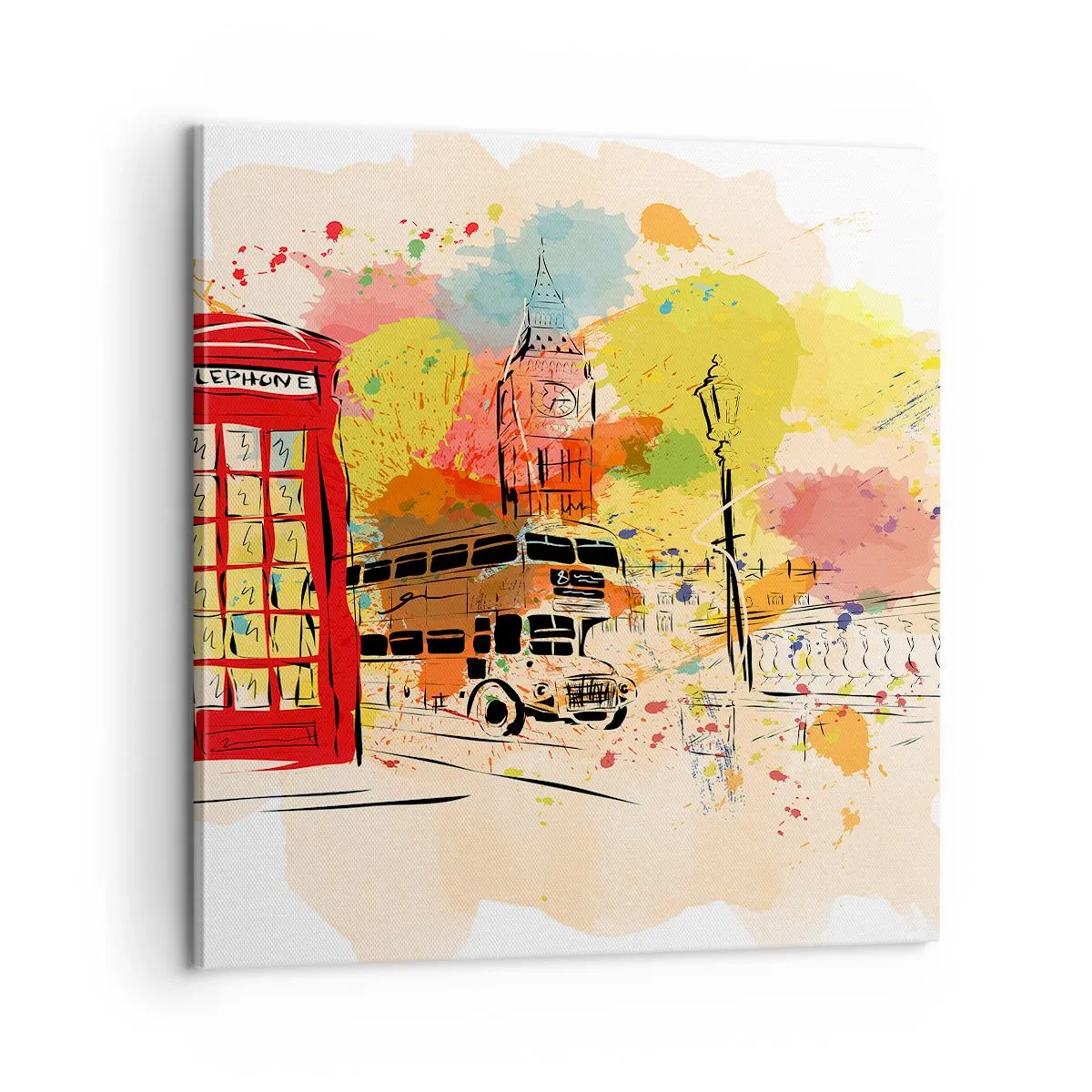 Canvastavla - Bild på duk - Mångfaldens stad - 60x60 cm