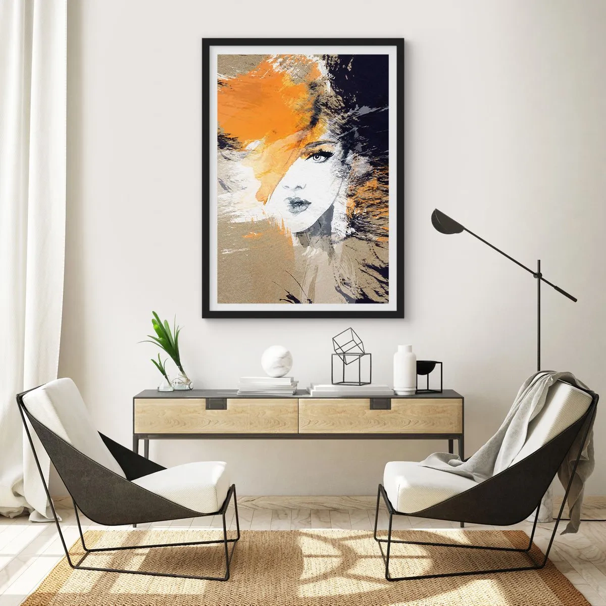 Affisch i svart ram - Och så blir det ljus - 40x50 cm