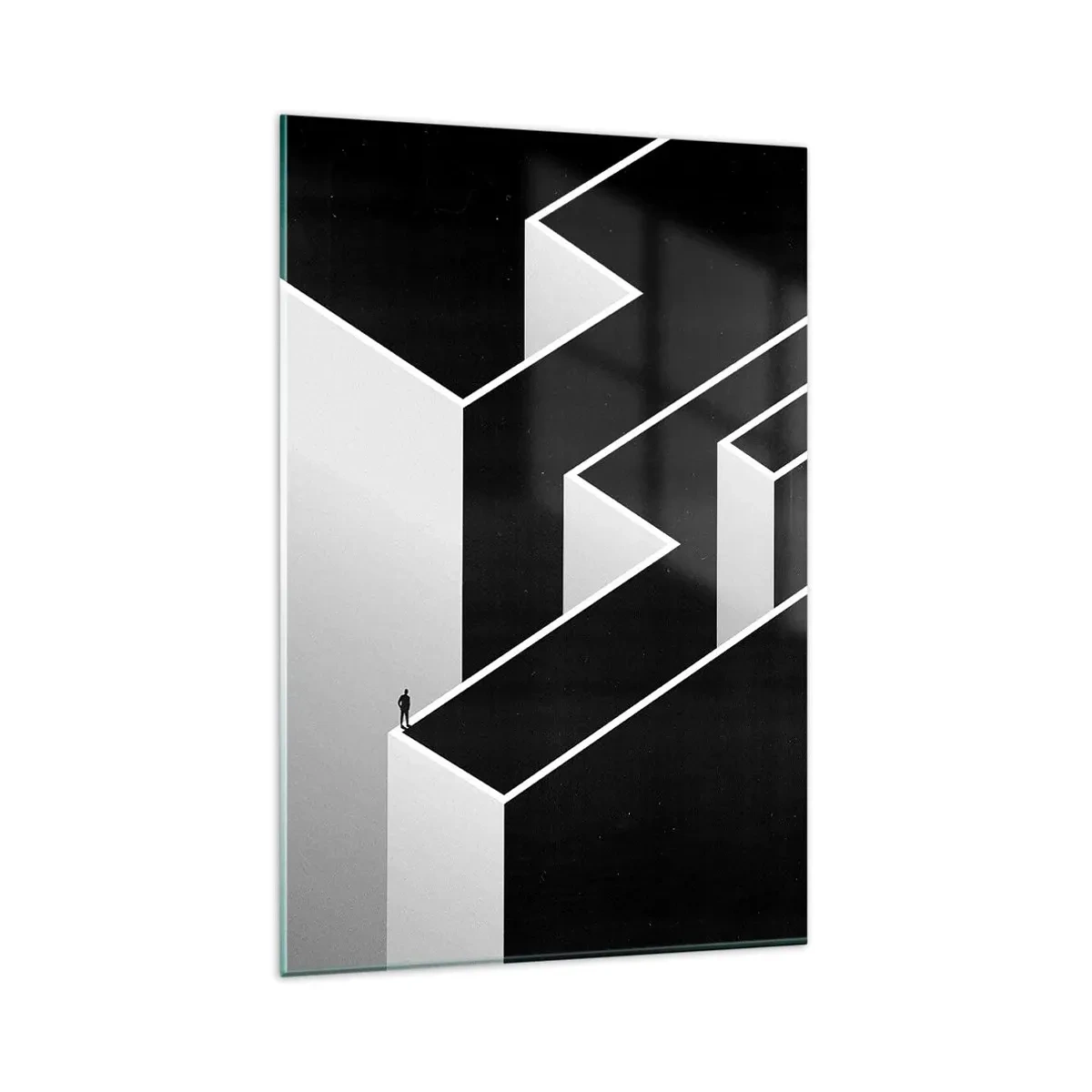 Glastavla - Bild på glas - Ensamhet på toppen - 80x120 cm