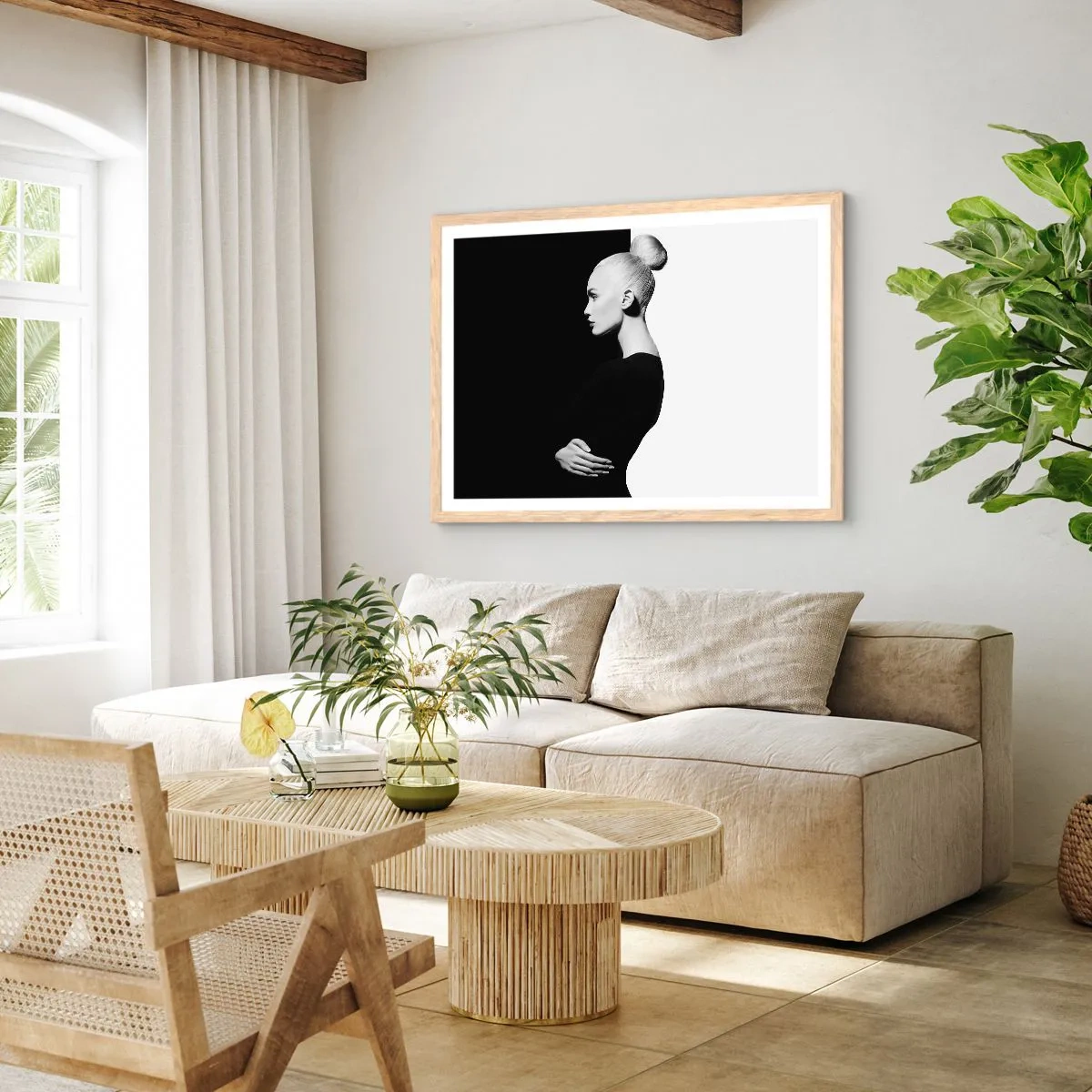 Affisch i ram av ljusek - Helt enkelt en kvinna - 100x70 cm