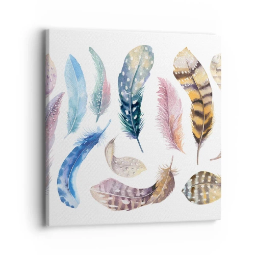 Canvastavla - Bild på duk - Lätta, färgglada och färgrika - 40x40 cm