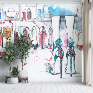 Fototapet Standard Eco - Sesam, öppna dig - Kvinnors garderob, Mode, Väska - 250x175 cm