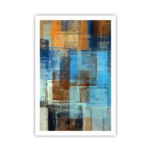 Affisch - Genom blåa gardinen - 61x91 cm