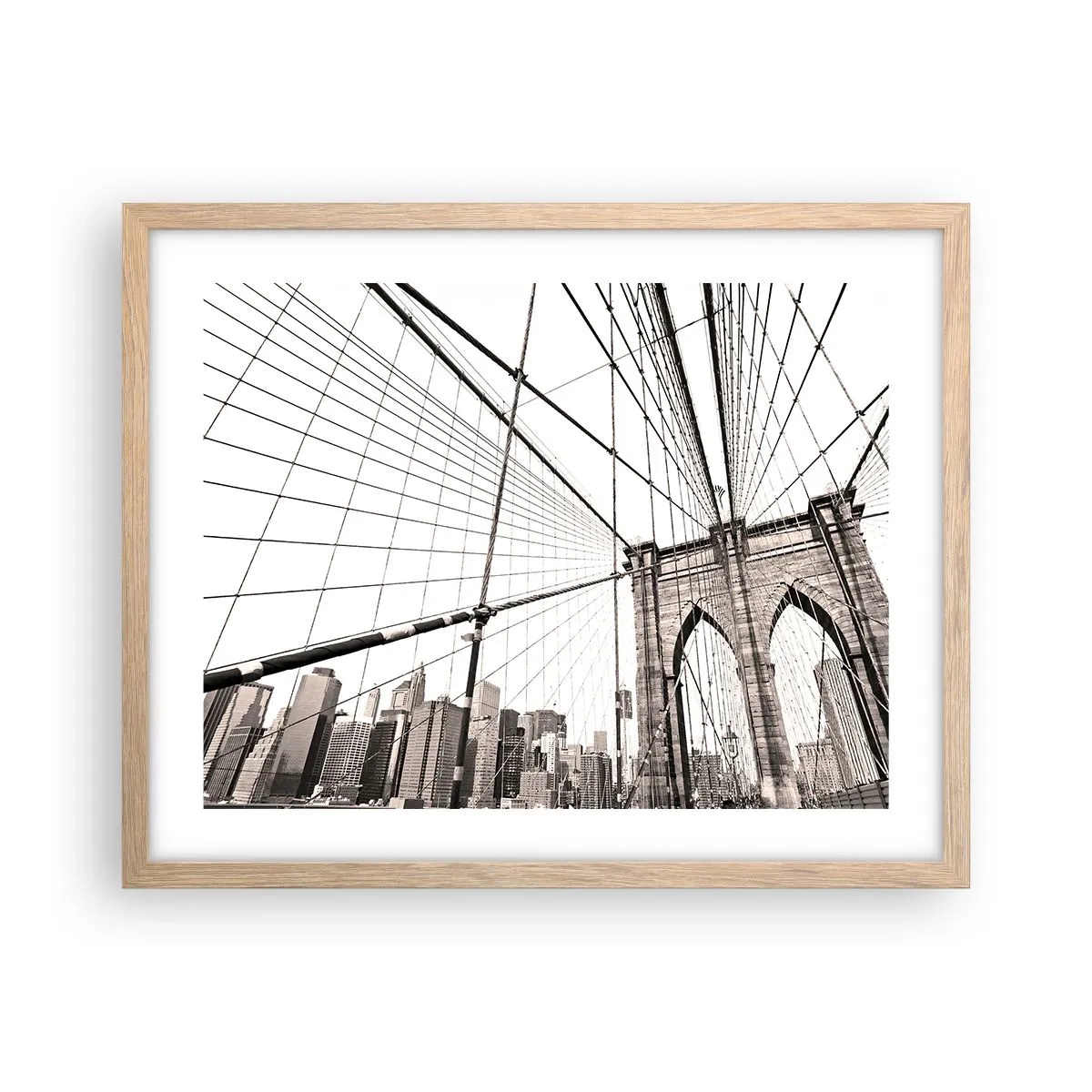 Affisch i ram av ljusek - Domkyrkan i New York - 50x40 cm