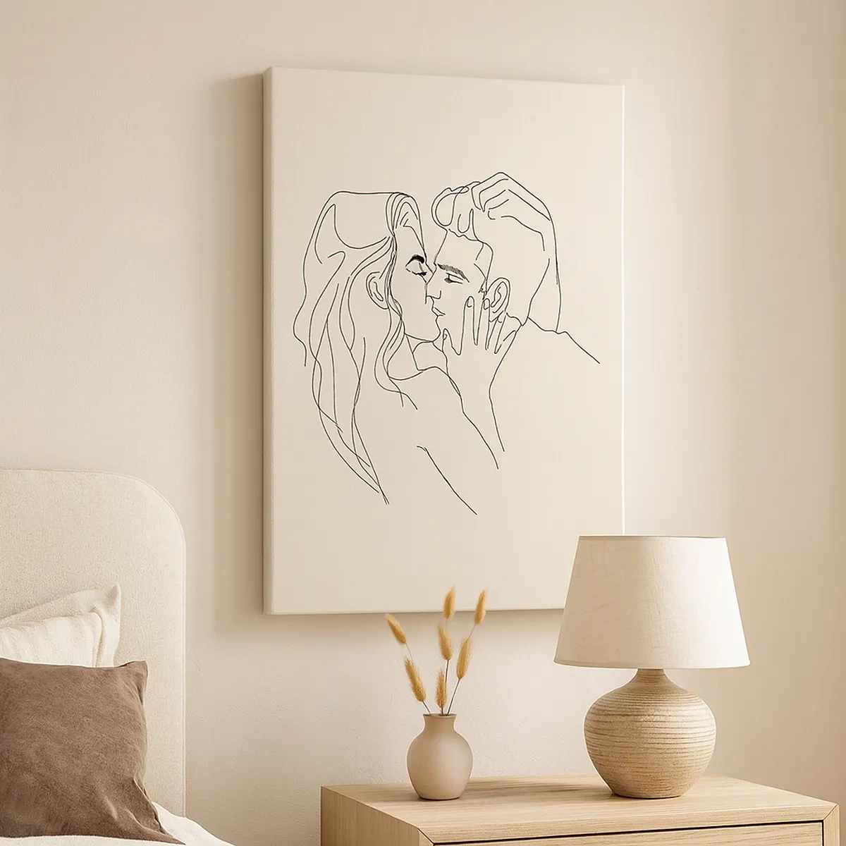 Canvastavla - Bild på duk - I kärlekens famn - 50x70 cm