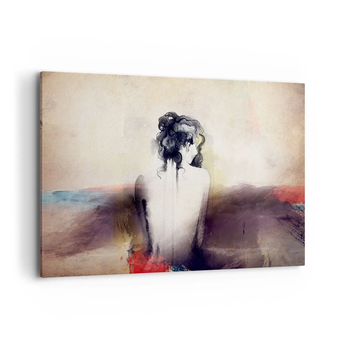 Canvastavla - Bild på duk - Moderata linjer, ovala former - 120x80 cm
