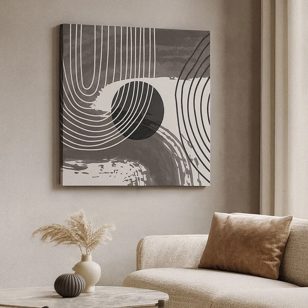 Canvastavla - Bild på duk - Ovalen vinner - 30x30 cm